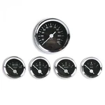 5 Gauge Set Sae American Classic Black, White Vintage Needles, Chrome Rings. Fixed Price $259.67.