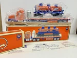 Vintage Nib Mint Lionel TMT-18410 Flatbed Toy Truck And 3 Dome Tank Car Boxes. Fixed Price $99.00.