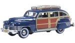 Oxford Diecast 87CB42002 Ho Scale South Sea Blue Chrysler & Woody Wagon 1942. Fixed Price $21.69.
