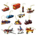 Tin Toy Christmas Tree Ornament Choice Of 12 Designs Retro Metal Collectible. Fixed Price $7.95.