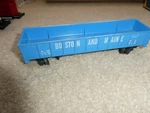 Vintage Scale American Flyer Boston And Maine 24124 Gondola Car W/ Pikemaster. Fixed Price $19.00.