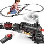 Train Set For Boys, Alloy Remote Control Toys With Steam Locomotive Cargo. Fixed Price $126.38.