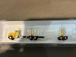 Scale Trainworx 47985 Peterbilt 379 Log Truck Yellow. Fixed Price $43.96.