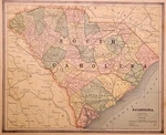 Antique 1885 Map State Of South Carolina By Geo. Cram (11X13)-#08. Fixed Price $20.00.