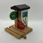 Thomas And Friends Wooden Stop Go Station, Gullane Railway 2001 Vguc. Fixed Price $14.00.