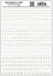Woodland Scenics MG721 Model Graphics, Gothic Letters, White. Fixed Price $7.99.