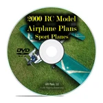2,000 Remote Control Radio Model Sport Aircraft Plans, Scale, Guides Dvd. Fixed Price $11.96.