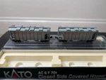 Kato N Scale 186-0203 Ac & F 70T Closed Side Covered Hopper Car Set Milw #1. Fixed Price $40.00.