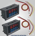 2PCS Dc 100V 10A Voltmeter Ammeter Led Dual Amp Voltage Current Gauge. Fixed Price $9.49.