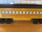 Whittle Shortline Railroad Wooden Train 2002 Union Pacific Valley Park Coach Car. Fixed Price $189.50.