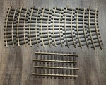Vtg Lehmann Scal Brass Train Tracks 12 Total #1100 Curved & #1000 Straight. Fixed Price $75.99.