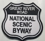 Great River Road National Scenic Byway Embroidered Patch Approx 3X3". Fixed Price $8.96.