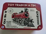 Toy Train Tin Working Locomotive Caboose Coal Cargo Oval Track Euc. Fixed Price $18.00.