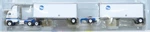 Athearn 91141 Ho Motor Cargo Freightliner Coe Sleeper W/two 28'' Wedge Trailers. Fixed Price $93.49.