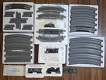 New Hawthorne Village Armored Locomotive Train Cars Track Lot Original Boxes. Fixed Price $199.99.