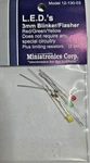 Miniatronics 3MM Blinking Leds Red Green Yellow Model 12-130-03 Nos. Fixed Price $5.00.