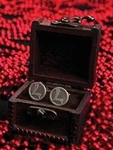 Lionel "l" Pewter Cuff Links Wood Box - 941042. Fixed Price $32.95.