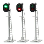 3PCS Model Trains Ho Scale 1:87 Block Track Signals 2-LEDS Green Red With Ladder. Fixed Price $18.99.