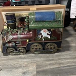 Grandeur Noel 2002 Collector Edition Large Tin Christmas Locomotive Engine Train. Fixed Price $125.00.