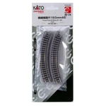 Kato 20174 150MM 6" Radius Curved Track 45-DEGREE (4) : N Scale. Fixed Price $9.99.
