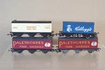 Hornby Rake Of 4 Lms Milk Van Palethorpes 6 Wheel & Kellogg's Goods Wagon Om. Fixed Price $42.46.