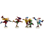 Dept 56 - North Pole Series "elves On Ice" Skating Figurines (set Of 4) #52298. Fixed Price $29.99.