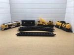 Caterpillar Construction Iron Diesel Train Motorized 10 Piece SET(#38). Fixed Price $20.00.