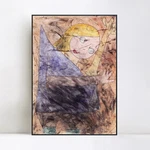 Framed Canvas Giclee Print Wall Art Engel,noch Tastend By Paul Klee Home Decor. Fixed Price $87.89.