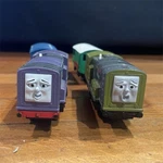 Tomy Thomas & Friends Motorized Splatter Dodge + 2 Cars. Fixed Price $76.00.
