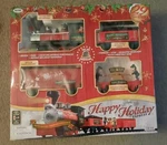 New 29 Piece Vintage Eztec Holiday Express Christmas Train Set Musical + Extras. Fixed Price $29.95.
