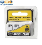 Woodland Scenics Wall Mount Lights Gooseneck 2 WOOJP5658. Fixed Price $20.37.