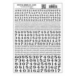 Woodland Scenics Dry Transfer Decals MG707 Numbers Roman R.r. Black New. Fixed Price $8.79.