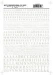 Woodland Scenics MG719 Cond Roman Rr Letters White 1/16-5/16" Train Decal Sheet. Fixed Price $8.69.