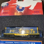 Lionel GP-9 Series Diecast Big Rugged Train Atchison Topeka & Santa Fe 1/120. Fixed Price $20.00.