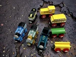 Thomas Wooden Railway Train Lot Learning Curve Philip Brio Compatible Euc. Fixed Price $36.09.