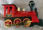 Vtg New Bright Big Locomotive 1079 A.t.&.s.f Battery-operated Toy. Fixed Price $14.99.