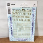 Alphabets & Numbers Railroad Roman Dulux Gold Microscale Decal 90008 All Scales. Fixed Price $6.75.