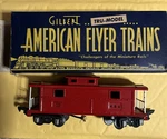 The A.c. Gilbert Tru-model American Flyer Caboose, Copyright 1940 (484-L). Fixed Price $19.50.