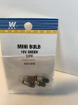 Walthers Mini-bulb Pack Green Miniature Screw Base 16 Volt Light 942-3495. Fixed Price $5.00.