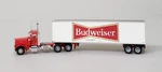 Scale Trainworx Budweiser Peterbilt 379 Tractor Trailer, Beer Truck 57977. Fixed Price $199.95.