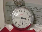 Vintage Lionel Pocket Watch Open Face Mechanical & Arr # 3 Locomotive Chain. Fixed Price $242.00.