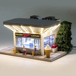 Menards Ho Scale Liam Frozen Custard Building Fully Lit Decorated Interior Nib. Fixed Price $109.00.