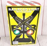 Hayes 15887 Railroad Train Track Crossing Sign Red Green Flashing Lights, Sounds. Fixed Price $37.95.