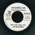 45TK-PUNK-MUSICOR 1326-THE Raw Meat-(run For Your Life/funky Humpback)- Promo. Fixed Price $35.00.