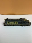 Vintage Santa Fe 5628 Black-yellow Mantua Tyco Like Locomotive Train Ho Scale. Fixed Price $14.99.