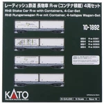 Kato Rhb Rw Bogie Stake Wagon Set (4) W/container Load Vi K10-1892 Gauge New. Fixed Price $103.38.