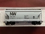Micro-trains Mtl #92050 Norfolk Western Bay Covered Hopper N&w #180783 Nib. Fixed Price $25.00.
