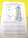 Lionel Postwar 394-30 8-49 Sdex Rotary Beacon Original Instructions. Fixed Price $12.00.