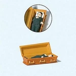 Preiser 29111 Ho Scale Male Vampire Laying Coffin. Fixed Price $9.99.