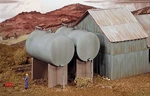 Campbell Scale Models 407 18'''' Horizontal Tanks Unpainted Plastic Kit. Fixed Price $43.65.